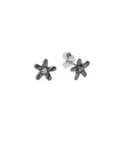 Produkt Earring Studs Coffee Blossoms patinated, with zircons