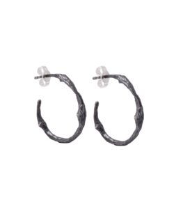 Produkt Earrings circles – patinated twig of coffee tree