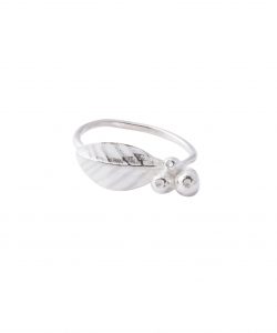 Produkt Silver cherry ring with leaf