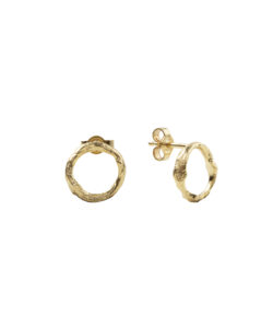 Produkt Earrings (in a) circle – small – yellow twig of coffee tree