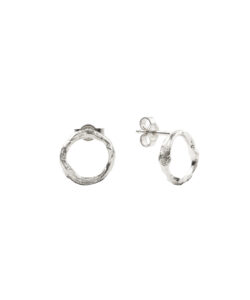 Produkt Earrings (in a) circle – small – silver twig of coffee tree